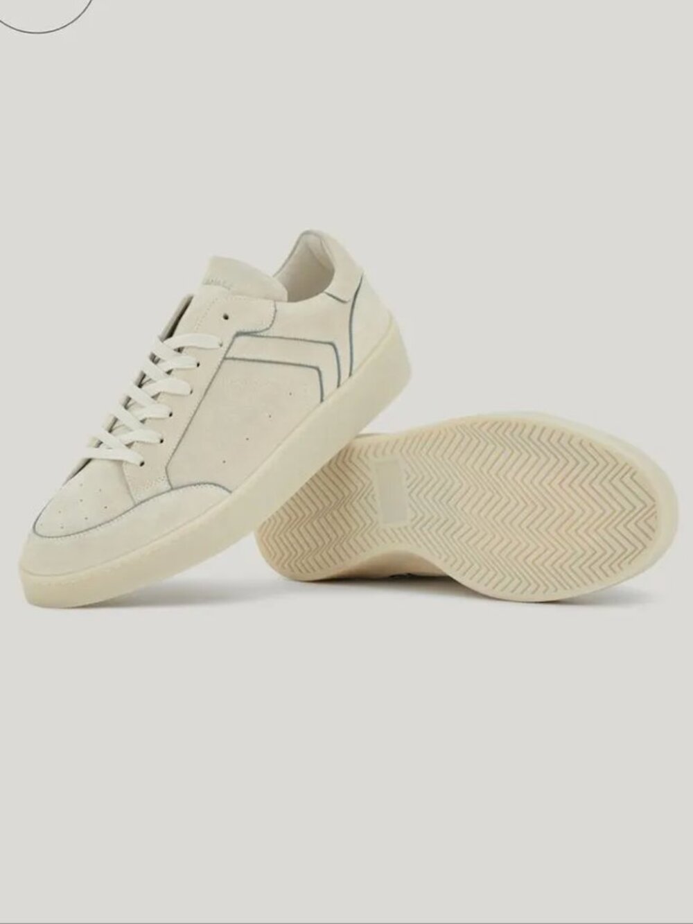 Canali Ivory Suede Sneakers in Size 43
